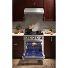 Perfectly Situation Openbox with Supper Discount Thor Kitchen 30 in. Natural Gas Burner/Electric Oven Range in Stainless Steel, HRD3088U -R - Smart Kitchen Lab
