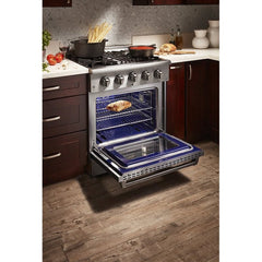 Perfectly Situation Openbox with Supper Discount Thor Kitchen 30 in. Natural Gas Burner/Electric Oven Range in Stainless Steel, HRD3088U -R - Smart Kitchen Lab