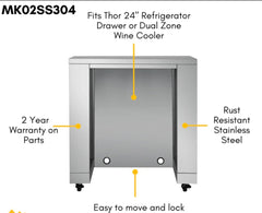Perfectly Situation Openbox with Supper Discount Thor Kitchen 35 in. Pro Style Modular Outdoor Appliance Cabinet, MK02SS304 -R - Smart Kitchen Lab