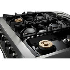 Perfectly Situation Openbox with Supper Discount Thor Kitchen 36 in. 5.2 cu. ft. Professional Propane Gas Range in Stainless Steel, HRG3618ULP -R - Smart Kitchen Lab