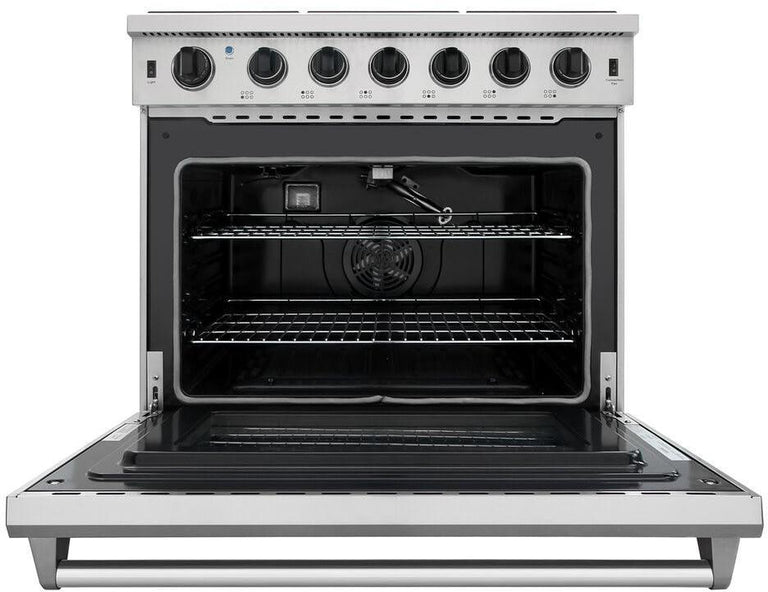 Perfectly Situation Openbox with Supper Discount Thor Kitchen 36 in. 6.0 Cu. Ft Propane Gas Range in Stainless Steel, LRG3601ULP -R - Smart Kitchen Lab