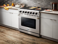 Perfectly Situation Openbox with Supper Discount Thor Kitchen 36 in. 6.0 Cu. Ft Propane Gas Range in Stainless Steel, LRG3601ULP -R - Smart Kitchen Lab