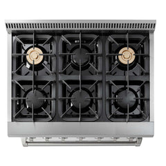 Perfectly Situation Openbox with Supper Discount Thor Kitchen 36 in. Natural Gas Burner/Electric Oven Range in Stainless Steel, HRD3606U -R - Smart Kitchen Lab