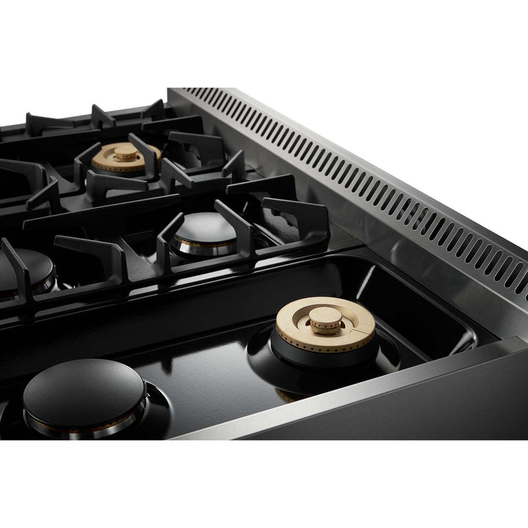 Perfectly Situation Openbox with Supper Discount Thor Kitchen 36 in. Propane Gas Burner/Electric Oven Range in Stainless Steel, HRD3606ULP -R - Smart Kitchen Lab