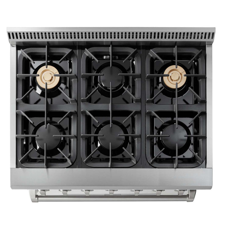 Perfectly Situation Openbox with Supper Discount Thor Kitchen 36 in. Propane Gas Burner/Electric Oven Range in Stainless Steel, HRD3606ULP -R - Smart Kitchen Lab