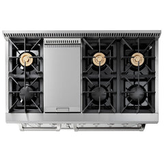 Perfectly Situation Openbox with Supper Discount Thor Kitchen 48 in. 6.7 cu. ft. Professional Propane Gas Range in Stainless Steel, HRG4808ULP -R - Smart Kitchen Lab