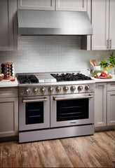 Perfectly Situation Openbox with Supper Discount Thor Kitchen 48 in. 6.7 cu. ft. Professional Propane Gas Range in Stainless Steel, HRG4808ULP -R - Smart Kitchen Lab