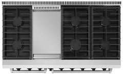 Perfectly Situation Openbox with Supper Discount Thor Kitchen 48 in. 6.8 cu. ft. Double Oven Natural Gas Range in Stainless Steel, LRG4807U -R - Smart Kitchen Lab