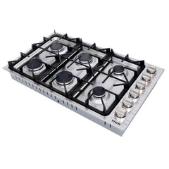 Thor 36 in. Drop-in Natural Gas Cooktop in Stainless Steel, TGC3601 - Smart Kitchen Lab