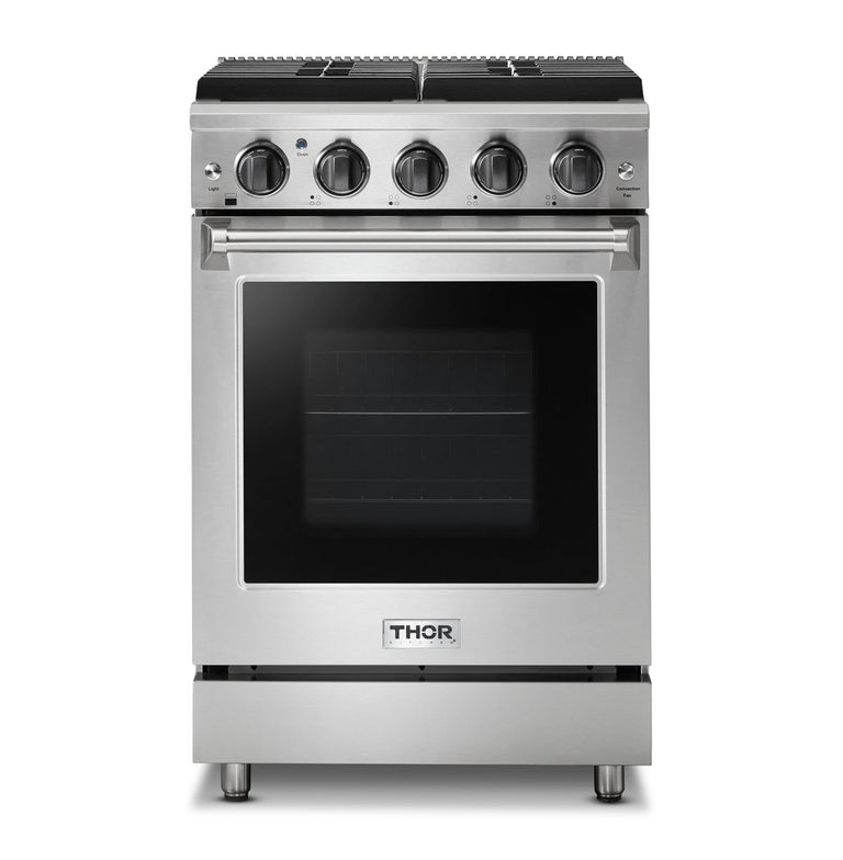 Thor Kitchen 24 in. Professional Propane Gas Range in Stainless Steel, LRG2401ULP - Smart Kitchen Lab