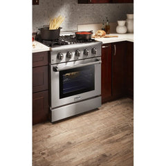 Thor Kitchen 30 inches High Qulity Professional Appliances 5-Piece: 30 inches High Qulity Professional Range,Stainless Steel Range Hood,French Door Refrigerator,Dishwasher,Microwave, Ap-30-hq-5 - Smart Kitchen Lab