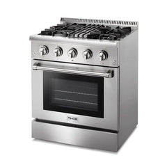 Thor Kitchen 30 inches High Qulity Professional Appliances 5-Piece: 30 inches High Qulity Professional Range,Stainless Steel Range Hood,French Door Refrigerator,Dishwasher,Microwave, Ap-30-hq-5 - Smart Kitchen Lab