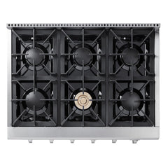 Thor Kitchen 36 in. Liquid Propane Gas Cooktop in Stainless Steel with 6 Burners, HRT3618ULP - Smart Kitchen Lab