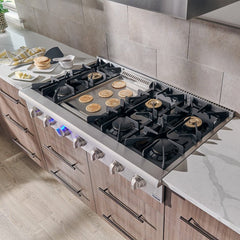 Thor Kitchen 48 inch Gas Professional Rangetop in Stainless Steel, HRT4806U - Smart Kitchen Lab