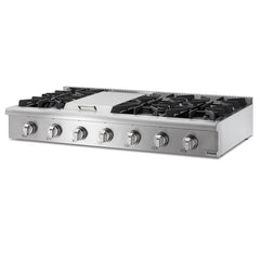 Thor Kitchen 48 inch Gas Professional Rangetop in Stainless Steel, HRT4806U - Smart Kitchen Lab