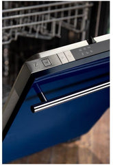 ZLINE 18 in. Top Control Dishwasher in Blue Gloss Stainless Steel with Modern Style Handle, DW-BG-H-18 - Smart Kitchen Lab
