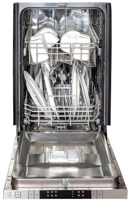 ZLINE 18 in. Top Control Dishwasher in Blue Gloss Stainless Steel with Modern Style Handle, DW-BG-H-18 - Smart Kitchen Lab