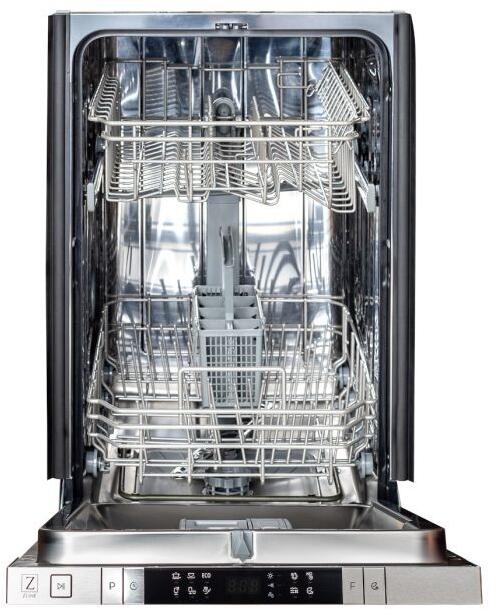 ZLINE 18 in. Top Control Dishwasher in Blue Gloss Stainless Steel with Modern Style Handle, DW-BG-H-18 - Smart Kitchen Lab
