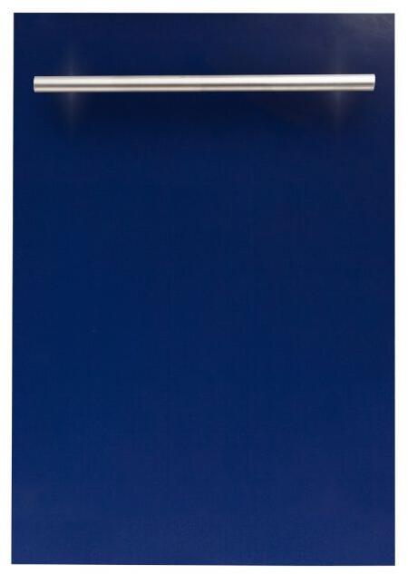 ZLINE 18 in. Top Control Dishwasher in Blue Gloss Stainless Steel with Modern Style Handle, DW-BG-H-18 - Smart Kitchen Lab