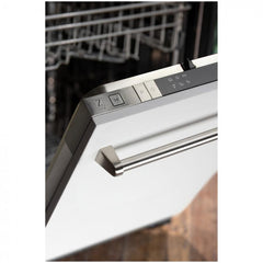 ZLINE 18 in. Top Control Dishwasher in White Matte Stainless Steel, DW-WM-18 - Smart Kitchen Lab