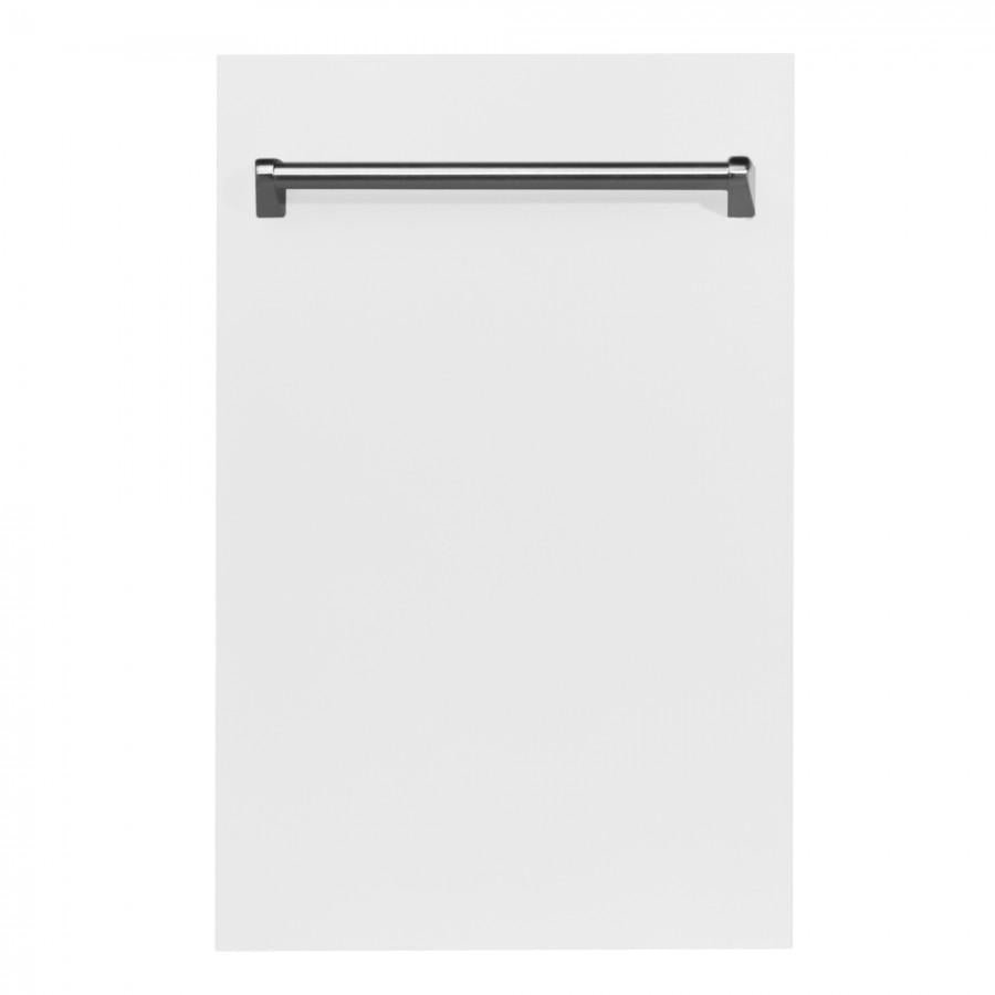 ZLINE 18 in. Top Control Dishwasher in White Matte Stainless Steel, DW-WM-18 - Smart Kitchen Lab