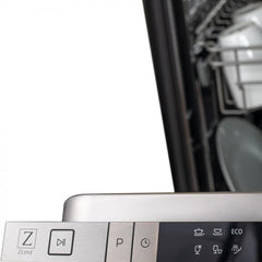 ZLINE 18 in. Top Control Dishwasher in White Matte Stainless Steel, DW-WM-18 - Smart Kitchen Lab