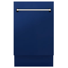 ZLINE 18 in. Top Control Tall Dishwasher in Blue Gloss with 3rd Rack, DWV-BG-18 - Smart Kitchen Lab