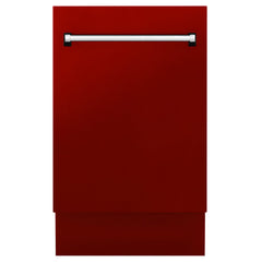 ZLINE 18 in. Top Control Tall Dishwasher in Red Gloss with 3rd Rack, DWV-RG-18 - Smart Kitchen Lab
