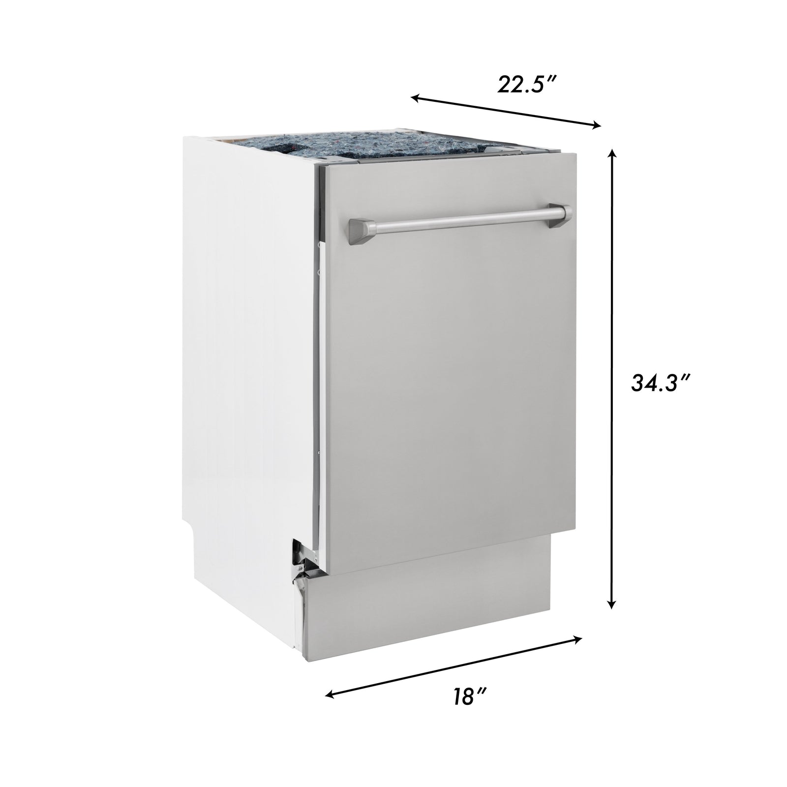 ZLINE 18 in. Top Control Tall Dishwasher in Red Gloss with 3rd Rack, DWV-RG-18 - Smart Kitchen Lab