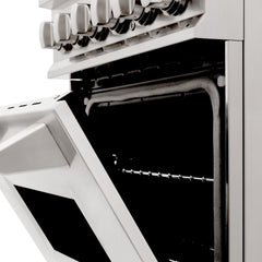 ZLINE 24 in. Professional Gas Burner/Electric Oven Stainless Steel Range, RA24 - Smart Kitchen Lab