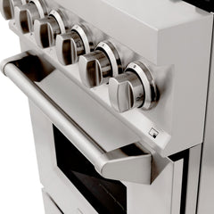 ZLINE 24 in. Professional Gas Burner/Electric Oven Stainless Steel Range, RA24 - Smart Kitchen Lab