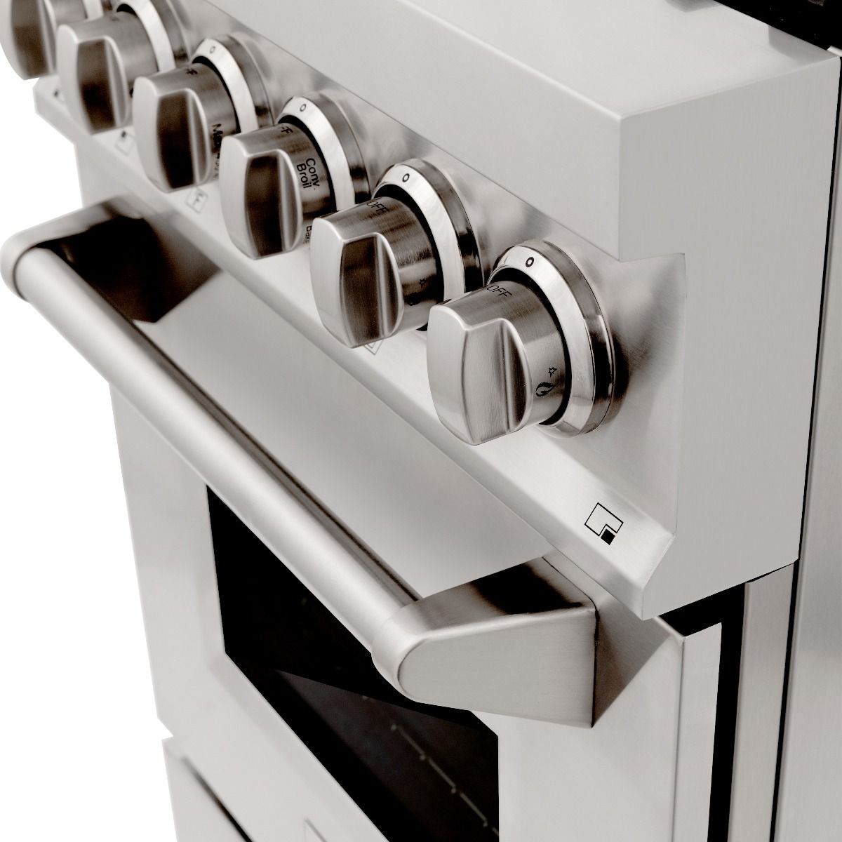 ZLINE 24 in. Professional Gas Burner/Electric Oven Stainless Steel Range with Brass Burners, RA-BR-24 - Smart Kitchen Lab
