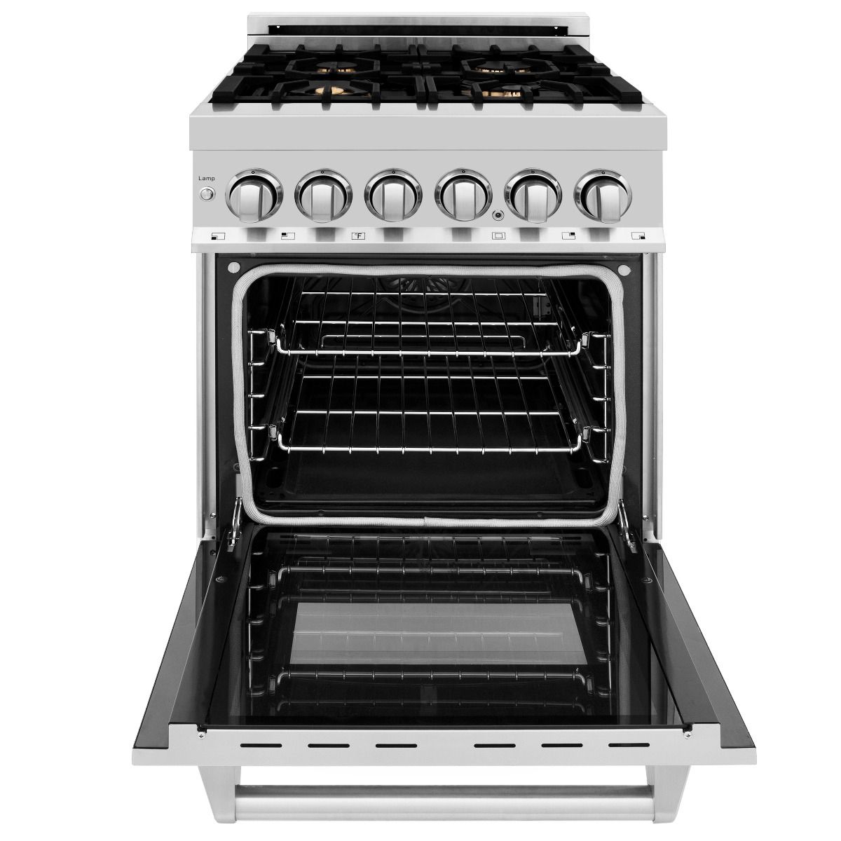ZLINE 24 in. Professional Gas Burner/Electric Oven Stainless Steel Range with Brass Burners, RA-BR-24 - Smart Kitchen Lab