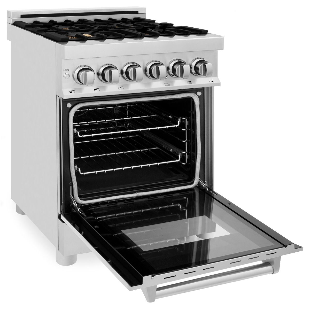 ZLINE 24 in. Professional Gas Burner/Electric Oven Stainless Steel Range with Brass Burners, RA-BR-24 - Smart Kitchen Lab