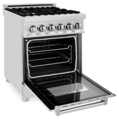 ZLINE 24 in. Professional Gas Burner/Electric Oven Stainless Steel Range with Brass Burners, RA-BR-24 - Smart Kitchen Lab