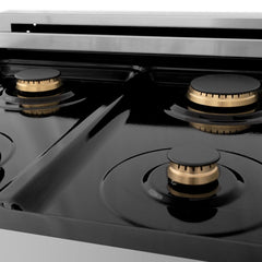 ZLINE 24 in. Professional Gas Burner/Electric Oven Stainless Steel Range with Brass Burners, RA-BR-24 - Smart Kitchen Lab