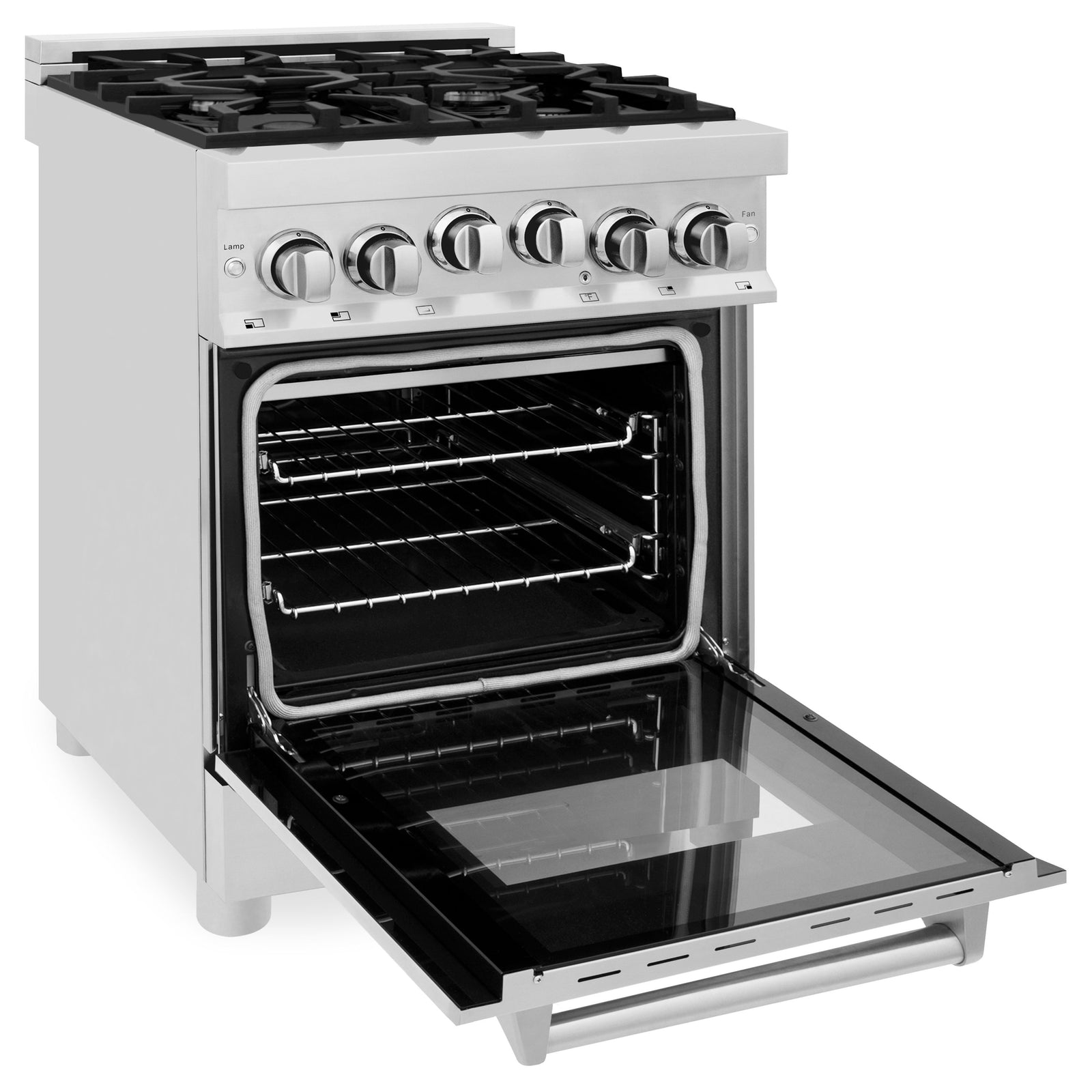 ZLINE 24 Inch 2.8 cu. ft. Range with Gas Stove and Gas Oven in Stainless Steel, RG24 - Smart Kitchen Lab