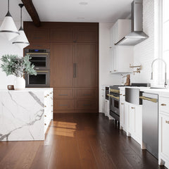 ZLINE 30 In. Autograph Edition Double Wall Oven with Self Clean and True Convection in Stainless Steel and Champagne Bronze, AWDZ-30-CB - Smart Kitchen Lab