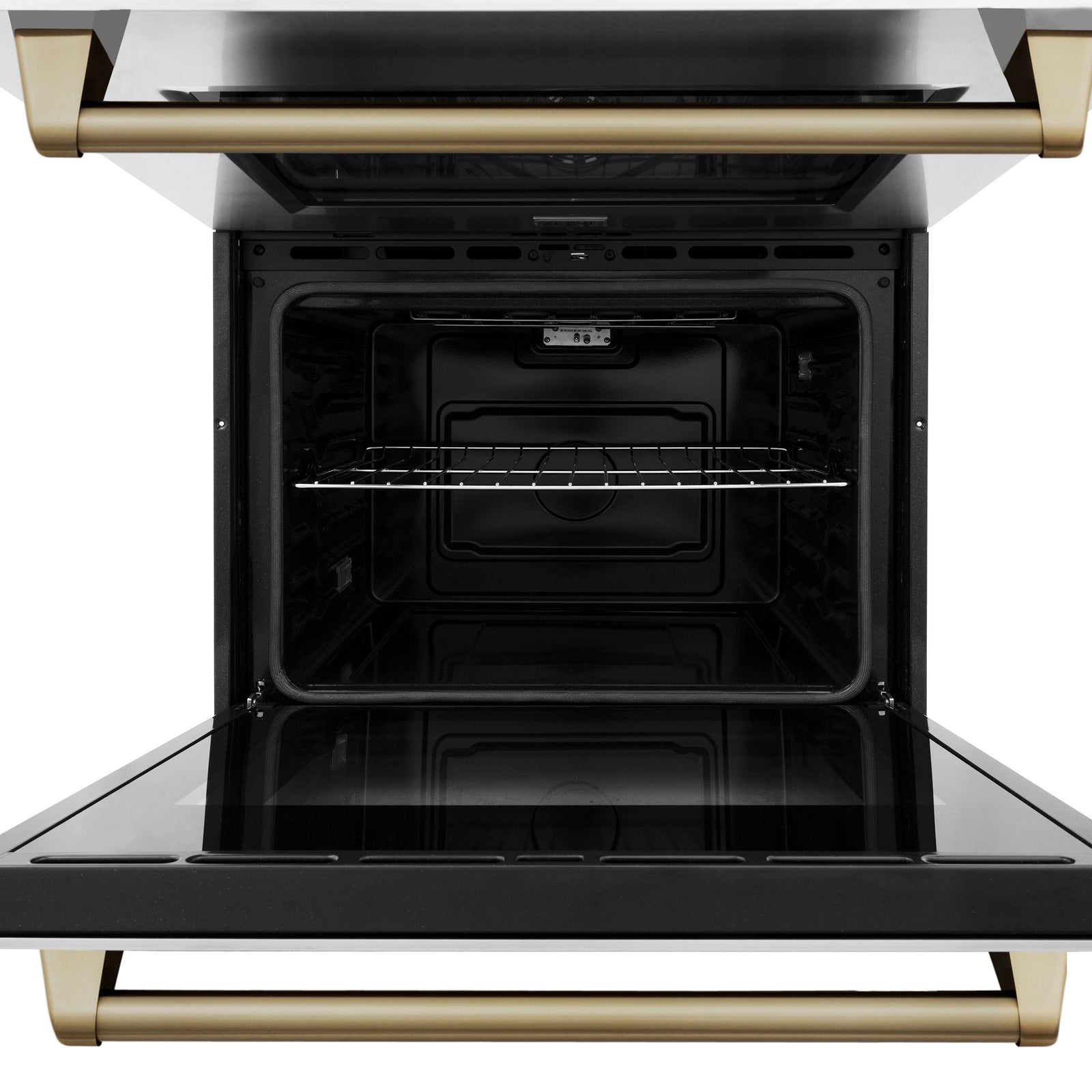 ZLINE 30 In. Autograph Edition Double Wall Oven with Self Clean and True Convection in Stainless Steel and Champagne Bronze, AWDZ-30-CB - Smart Kitchen Lab