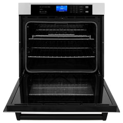 ZLINE 30 In. Autograph Edition Single Wall Oven with Self Clean and True Convection in Stainless Steel and Matte Black, AWSZ-30-MB - Smart Kitchen Lab