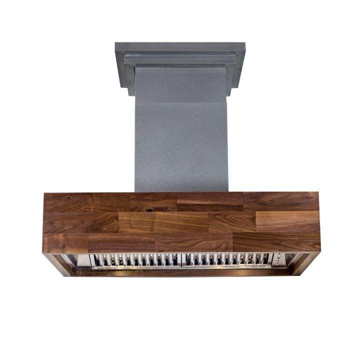 ZLINE 30 In. Convertible Designer Series Wooden Wall Mount Range Hood in Butcher Block, 681W-30 - Smart Kitchen Lab