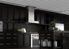 ZLINE 30 In. Convertible Professional Wall Mount Range Hood in Stainless Steel with Crown Molding, KECOMCRN-30 - Smart Kitchen Lab