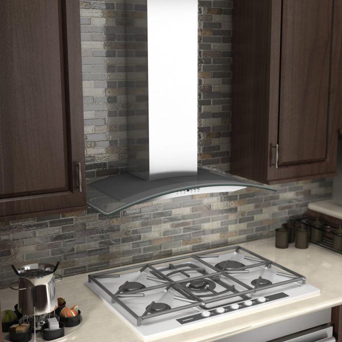 ZLINE 30 in. Convertible Vent Wall Mount Range Hood in Stainless Steel & Glass, KN4-30 - Smart Kitchen Lab