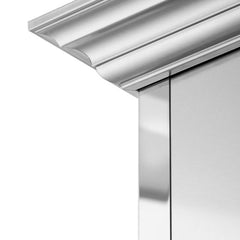 ZLINE 30 in. Designer Series Ducted Wall Mount Range Hood in DuraSnow® Stainless Steel with Mirror Accents, 655MR-30 - Smart Kitchen Lab
