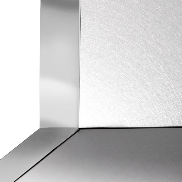 ZLINE 30 in. Designer Series Ducted Wall Mount Range Hood in DuraSnow® Stainless Steel with Mirror Accents, 655MR-30 - Smart Kitchen Lab
