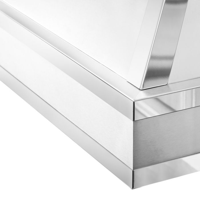 ZLINE 30 in. Designer Series Ducted Wall Mount Range Hood in DuraSnow® Stainless Steel with Mirror Accents, 655MR-30 - Smart Kitchen Lab