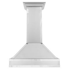 ZLINE 30 in. Designer Series Ducted Wall Mount Range Hood in DuraSnow® Stainless Steel with Mirror Accents, 655MR-30 - Smart Kitchen Lab