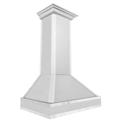 ZLINE 30 in. Designer Series Ducted Wall Mount Range Hood in DuraSnow® Stainless Steel with Mirror Accents, 655MR-30 - Smart Kitchen Lab