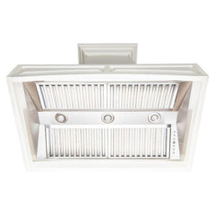 ZLINE 30 in. Designer Wooden Wall Mount Range Hood in White, 321TT-30 - Smart Kitchen Lab