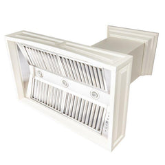 ZLINE 30 in. Designer Wooden Wall Mount Range Hood in White, 321TT-30 - Smart Kitchen Lab